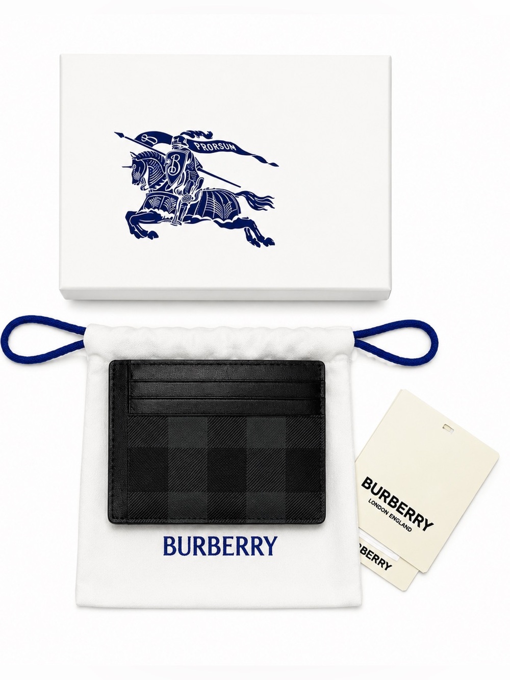 Burberry City Check Clip Card Case